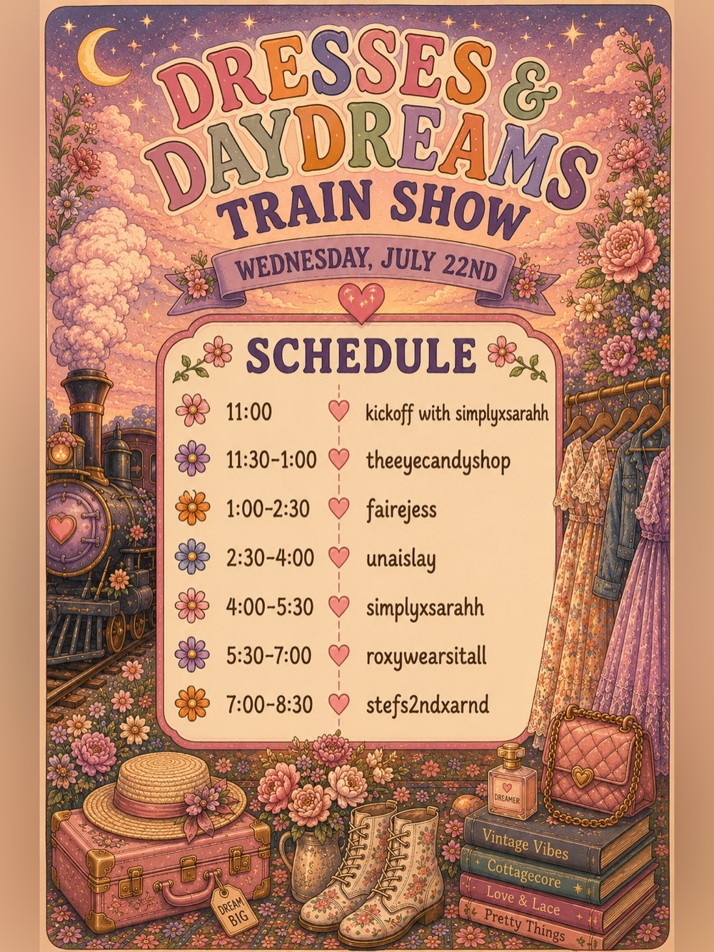 Dresses & Daydreams Train Show! 🌸 👗 ~ Sunday, August 23rd - Picture 2 of 2